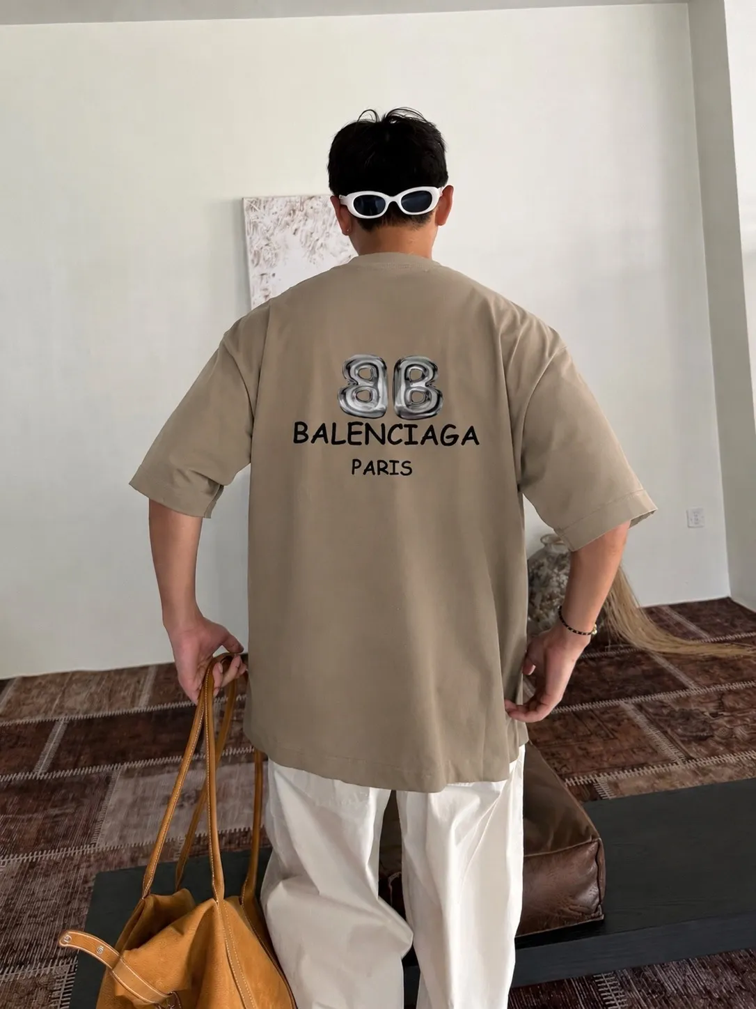 bal～ ，New Arrival 280g 7A tee ， Same Style ， : Black White Coffee Brown Size：S（90-130 ） M（125-150 ） L（135-165 ） XL（160-190 ） XXL（185-220